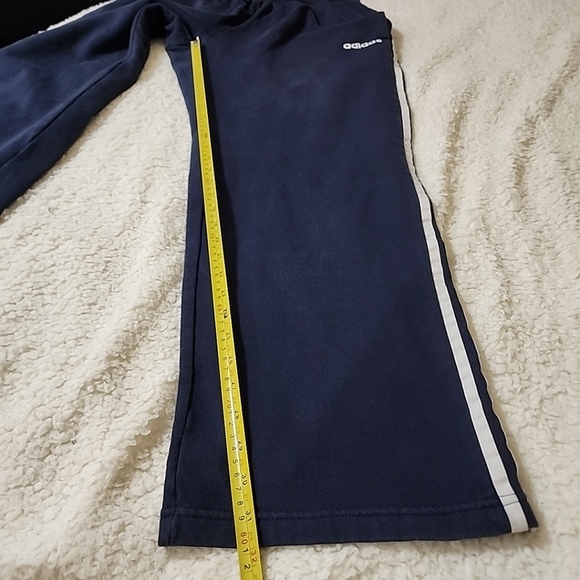 Adidas Sweatpants Mens XL Navy Blue 3 Stripes Lounge Joggers Pockets Fleece. - Picture 7 of 8